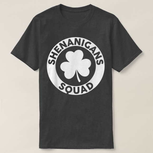 Shenanigans Squad Funny St Patrick's Day Matching  T-Shirt (Design Front)