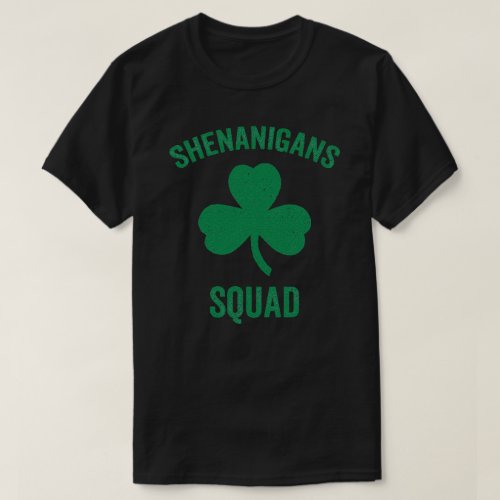 Shenanigans Squad Funny St Patricks Day Shmarock T_Shirt