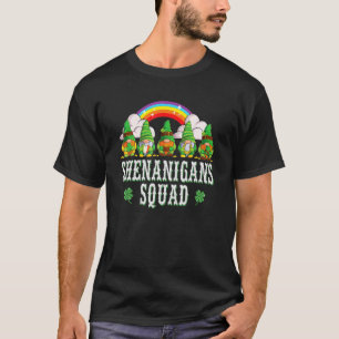 Shenanigans Squad Garden Gnomes Funny Saint Patric T-Shirt