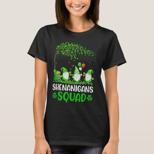 Shenanigans Squad Gnome Shamrock St Patricks Day  T_Shirt