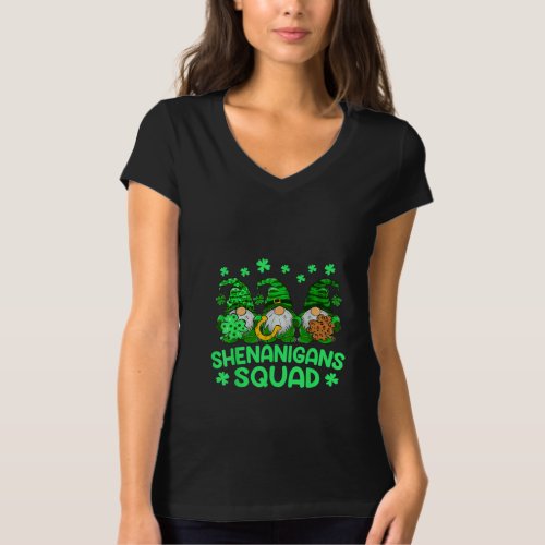 Shenanigans Squad Gnomes Irish Shamrock  T_Shirt