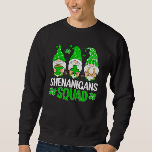 Shenanigans Squad Gnomes Shamrock Happy St Patrick Sweatshirt