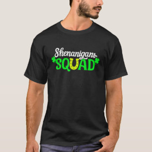 Shenanigans Squad Irish Retro Shamrock St Patrick' T-Shirt