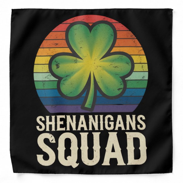 Shenanigans Squad Matching St Patricks Day Group  Bandana (Front)