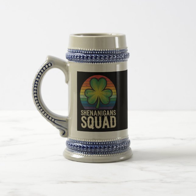 Shenanigans Squad Matching St Patricks Day Group  Beer Stein (Left)
