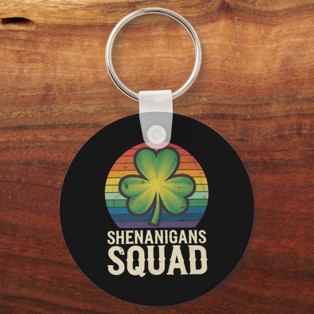 Shenanigans Squad Matching St Patricks Day Group  Keychain (Front)