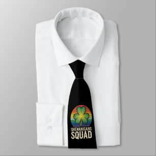 Shenanigans Squad Matching St Patricks Day Group  Neck Tie