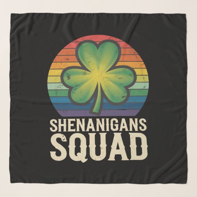 Shenanigans Squad Matching St Patricks Day Group  Scarf (Front)