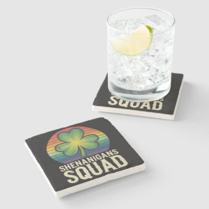 Shenanigans Squad Matching St Patricks Day Group Stone Coaster
