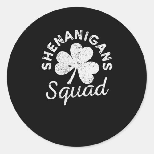 Shenanigans Squad St Patricks Day Classic Round Sticker