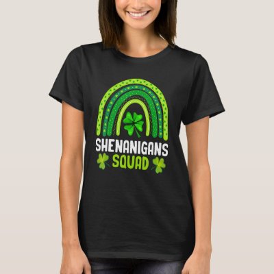 Shenanigans Squad St Patrick's Day Gifts Rainbow S T-Shirt
