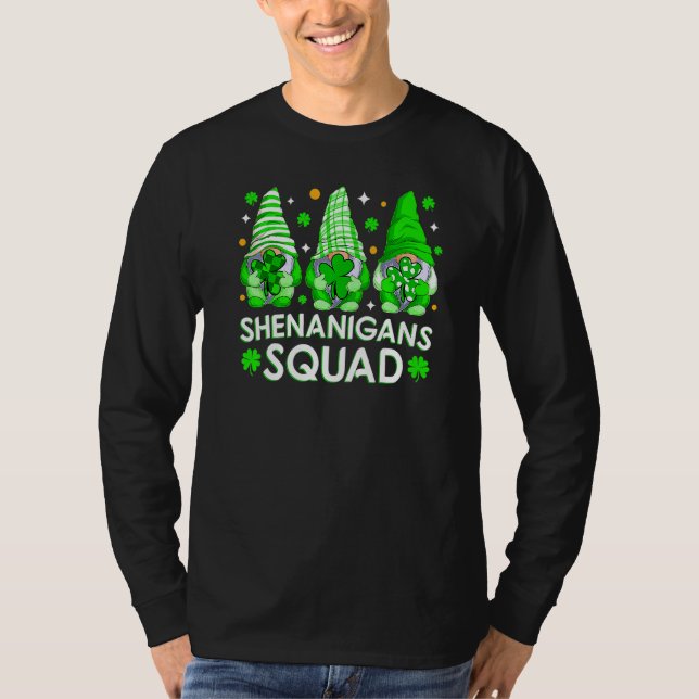 Shenanigans Squad St Patrick's Day Gnomes Gnomies  T-Shirt (Front)