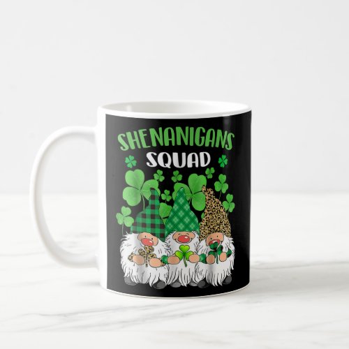 Shenanigans Squad St Patricks Day Gnomes Green  Coffee Mug