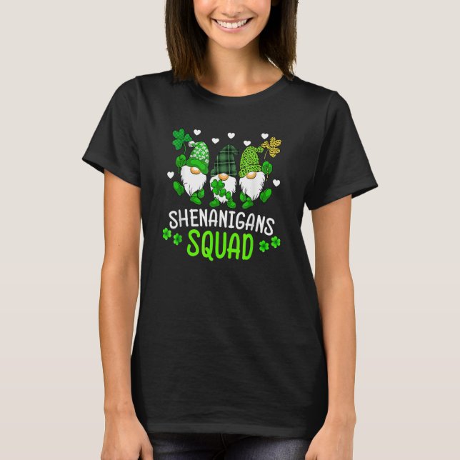 Shenanigans Squad St Patrick's Day Gnomes Green Fu T-Shirt (Front)