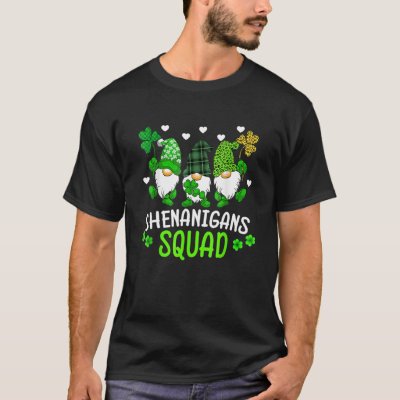 Shenanigans Squad St Patricks Day Gnomes Green Pro T-Shirt