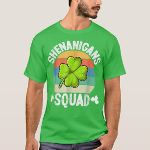 Shenanigans Squad St Patrick's Day Group Shamrock  T-Shirt