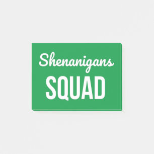 Shenanigans Squad St Patrick's Day Post-it Notes