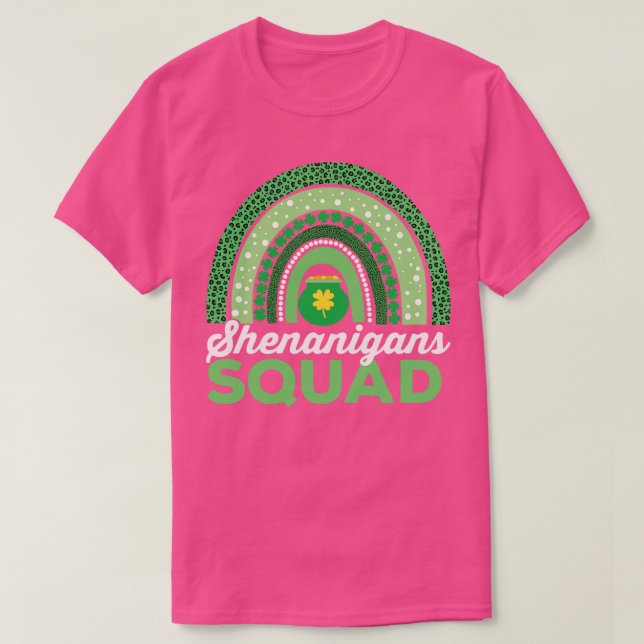 Shenanigans Squad St Patricks Day Rainbow Team T-Shirt (Design Front)