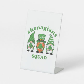 Shenanigans Squad St. Patrick's Day Tiered Tray Gn Pedestal Sign