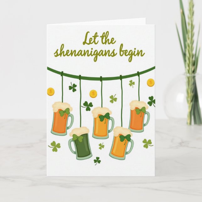 Shenanigans St Patricks Day Card (Front)