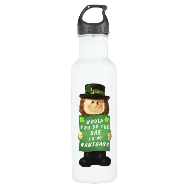 Shenanigans Stainless Steel Water Bottle (Front)