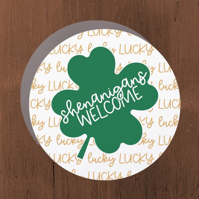 Shenanigans Welcome St Patrick's Day Cruise Door Car Magnet (Celebrate the Luck of the Irish on St Patrick's Day Cruise)