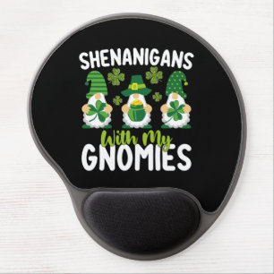 Shenanigans With My Gnomies Gnome St Patrick's Day Gel Mouse Pad