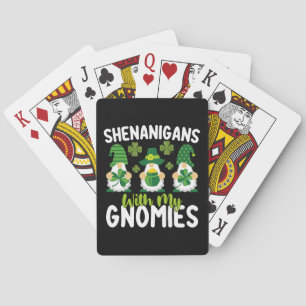 Shenanigans With My Gnomies Gnome St Patrick's Day Poker Cards