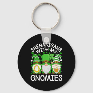 Shenanigans With My Gnomies St. Patricks Day Gnome Keychain