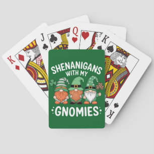 Shenanigans With My Gnomies St Patrick's Day Irish Poker Cards
