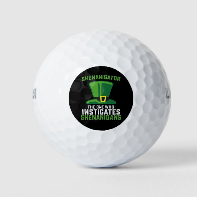 Shenanigator The One Who Instigates Shenanigans Golf Balls (Front)