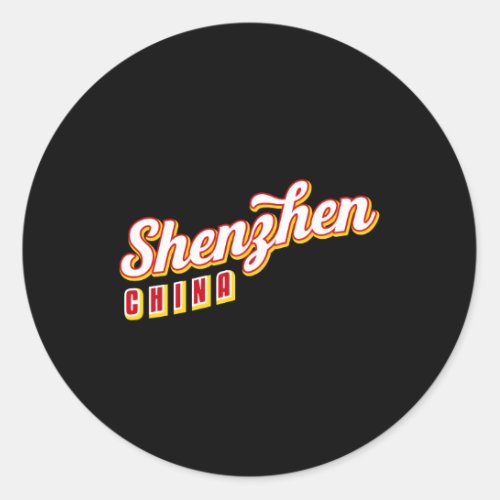 Shenzhen China Classic Round Sticker