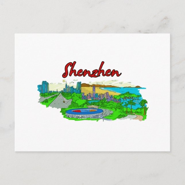 Shenzhen - China.png Postcard (Front)