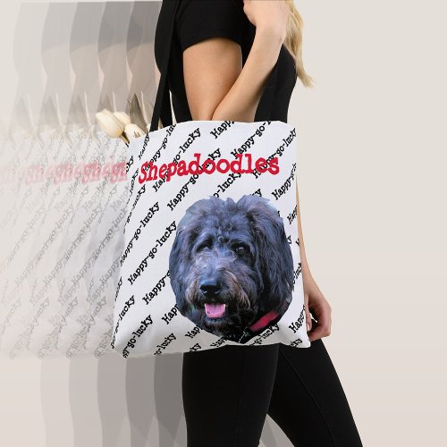 Shepadoodles Unconditional Love Happy_go_lucky Tote Bag