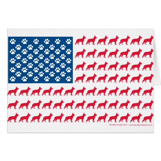 Shepard-Flag Patriotic Cards (Front Horizontal)