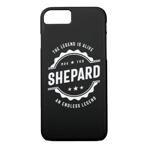 Shepard Personalized Name Birthday Gift iPhone 87 Case