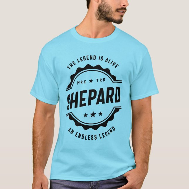 Shepard Personalized Name Birthday Gift T-Shirt (Front)