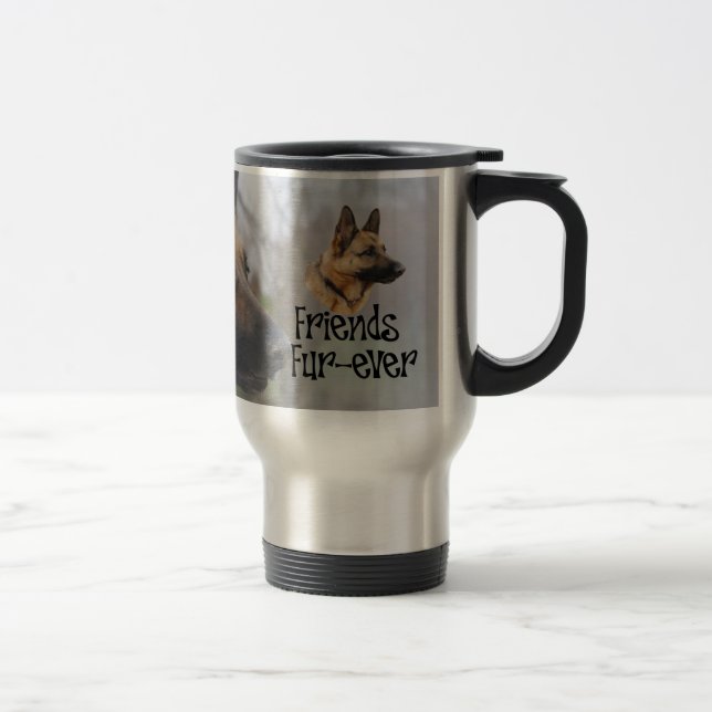 Sheperd thermobecher "Friends Fur-ever" Travel Mug (Right)