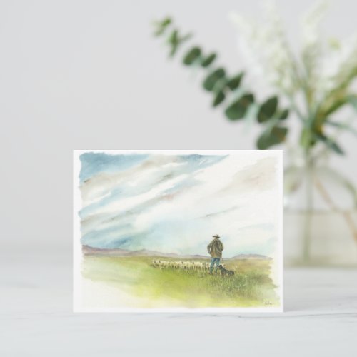 Shepherd and sheep All Occasion Note Card