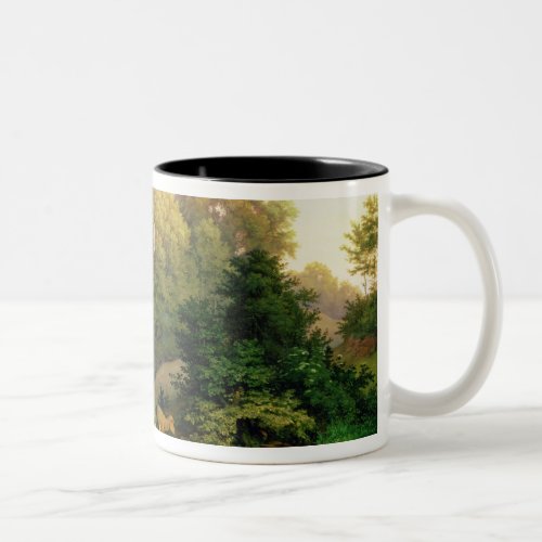 Shepherd and Shepherdess in a German landscape Two_Tone Coffee Mug