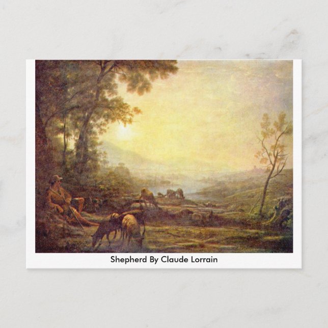 Shepherd By Claude Lorrain Postcard (Front)