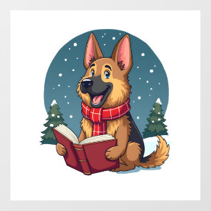 Shepherd Caroling Night Wall Decal