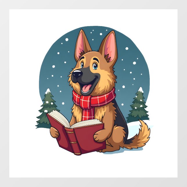 Shepherd Caroling Night Wall Decal (Front)