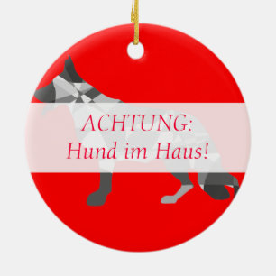 Shepherd Dog Ceramic Ornament