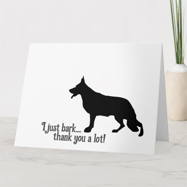 Shepherd Dog Thank you Card (Front)