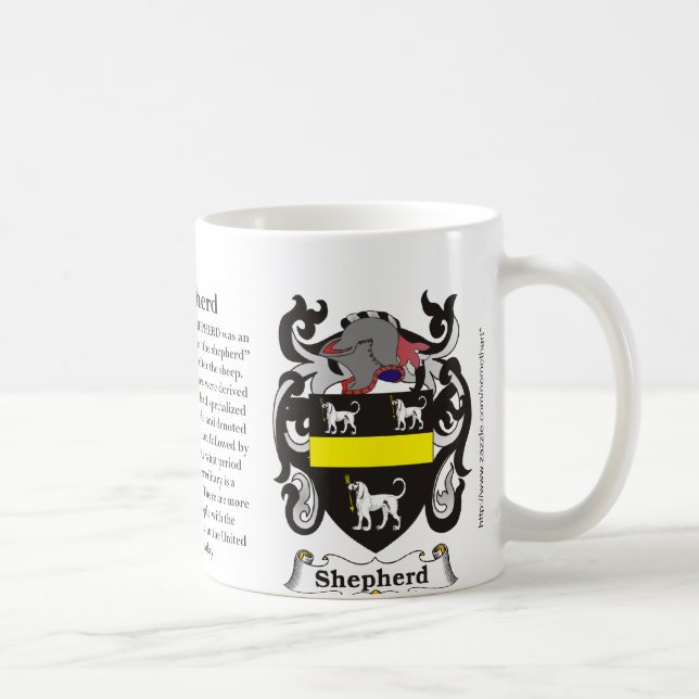 Shepherd Family Coat of Arms Coffee Mug (Right)