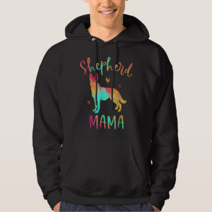 Shepherd Mama Colorful German Shepherd Dog Mom Hoodie