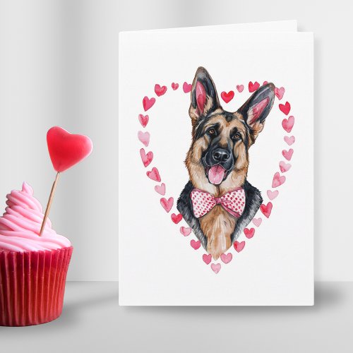 Shepherd Mom Valentines Day Dog Love Heart Pretty  Holiday Card