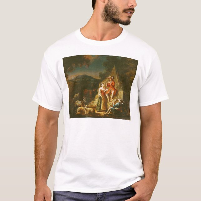 Shepherd Playing a Flute T-Shirt (Front)