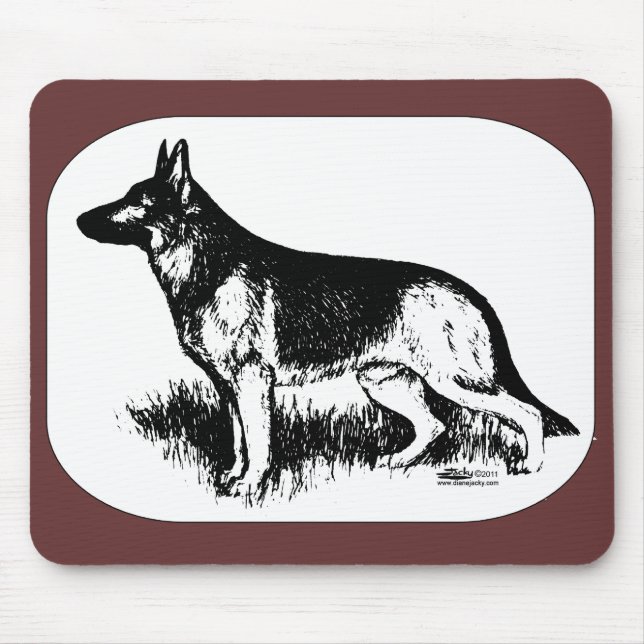 Shepherd Profile Mouse Pad (Front)